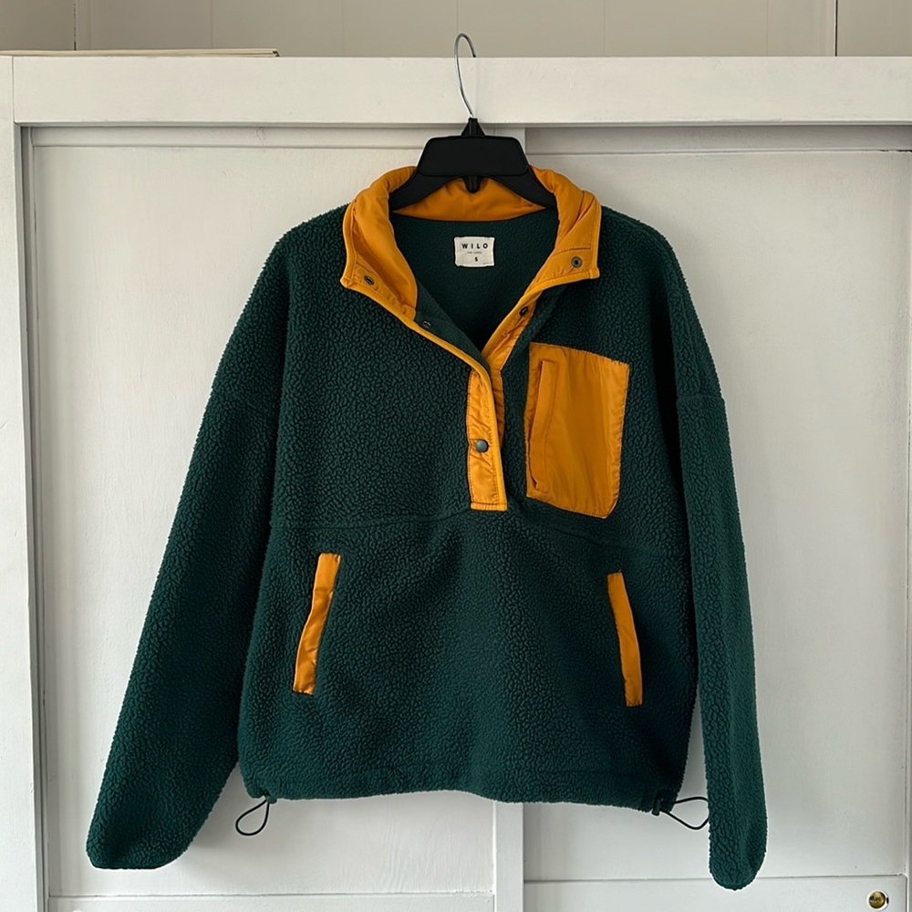 Green & Yellow Fleece Pull Over